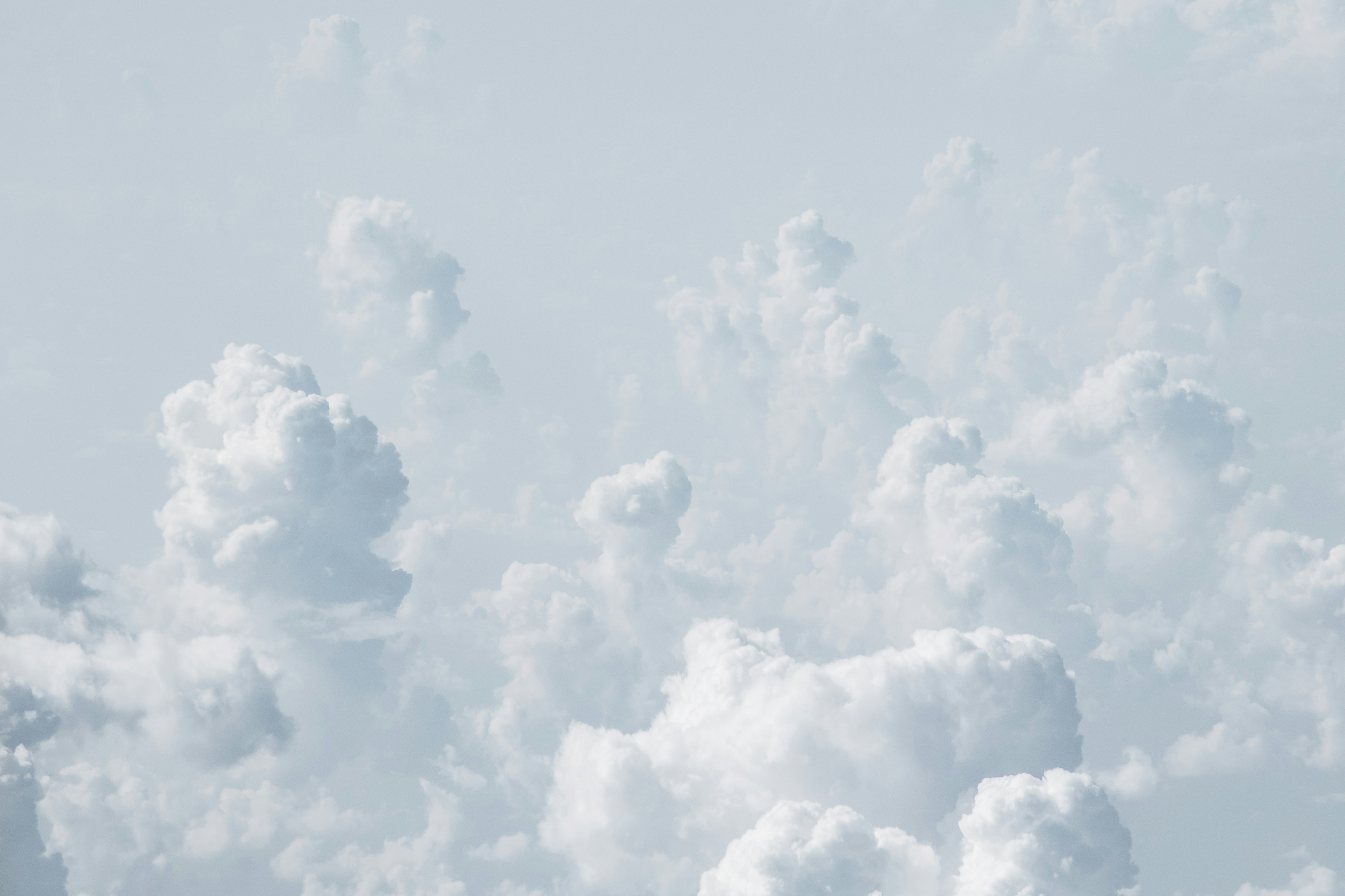 White clouds in the sky 